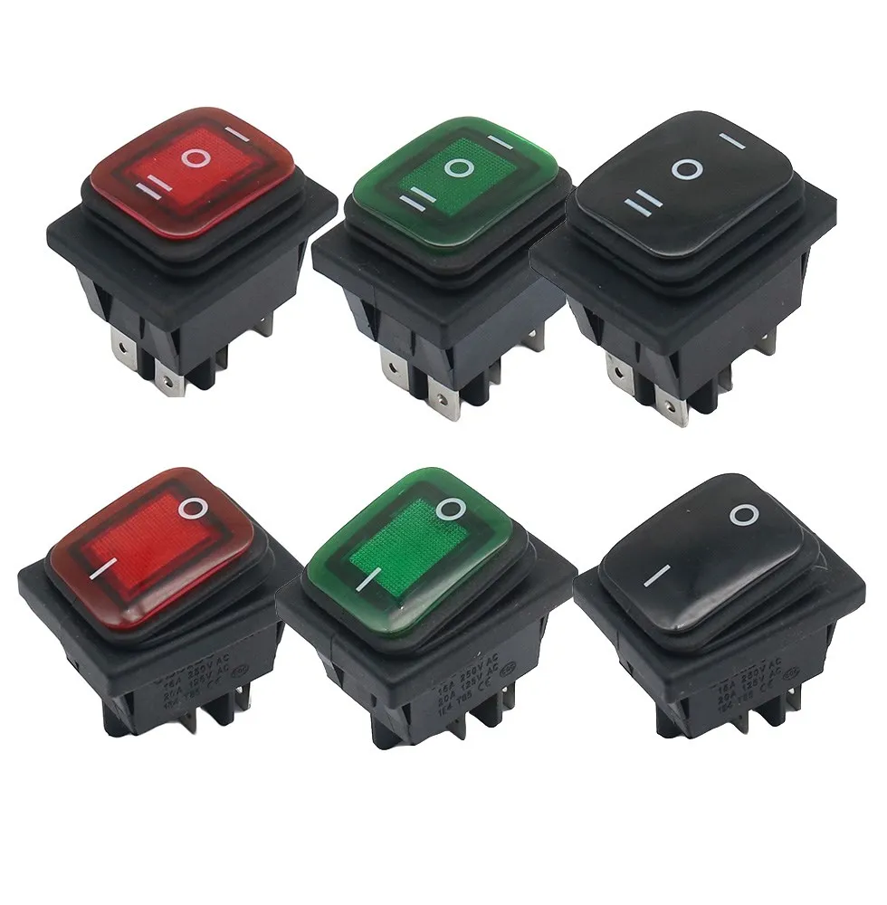 KCD4 Waterproof Switch Rocker Switch Power Switch 2 position/ 3 position 4/6 Pins  self-locking 16A 250VAC/ 20A 125VAC