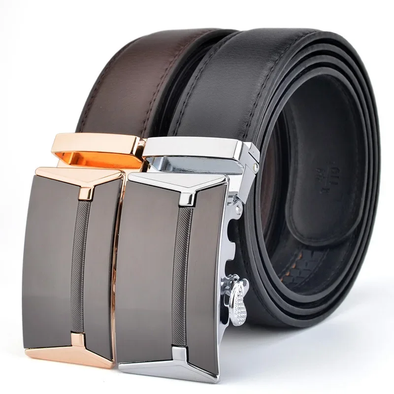 Plus Size 130 140 150 160cm Belts for Men Automatic Buckle Cummerbunds Leather Belt Men's Belts High Quality Belts 3.5cm Width