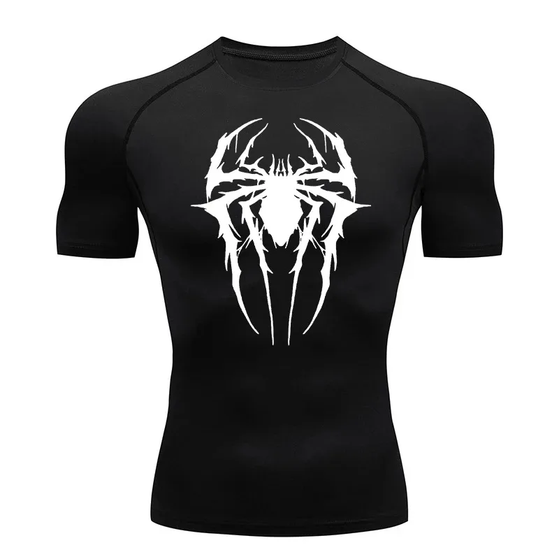 

Spider Graphic Compression Shirts for Men Gym Workout Rash Guard Athletic Quick Dry Tshirts Tees Tops Undershirts Baselayers