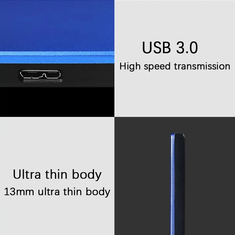 512GB 480GB 240GB 120GB TWOCHI''USB 3.0 SSD External High Speed Solid State Drive Hard Disk  PC, Mac, Xbox, PS4, PS5,TV