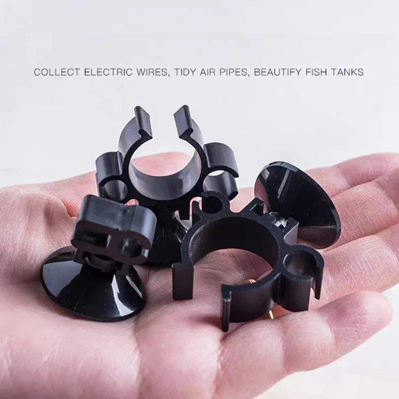 5Pcs Aquarium Suction Cup Clip Fish Tank AirLine Tube Oxygen Hose Pump Power Cord Buckle Wire Finisher Suction Cups 6/16/20mm