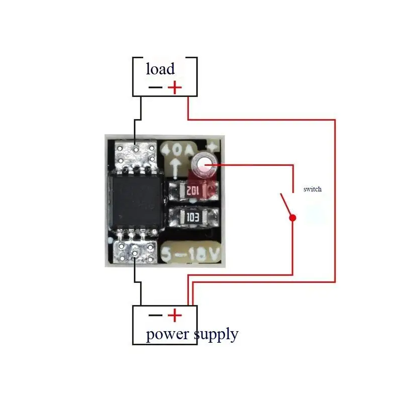 Mini-Hochleistungs-MOS-Auslöseschalter-Antriebsmodul, Feldeffekttransistor-PWM-Regulierungs-Elektronikschalter-Steuerplatine – Detail 2