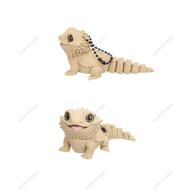 3D-Gedruckte Niedliche Tierfigur Bartagamen Mini-Reptilien-Deko Desktop-Display-Statue Geschenk – Detail 8