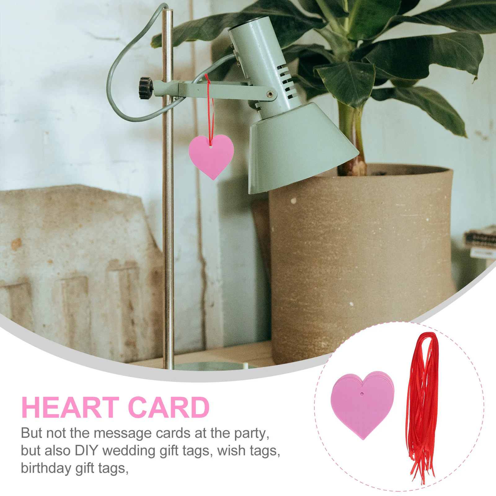 مجموعة واحدة من ملصقات الهدايا البلاستيكية على شكل قلب، ديكور عيد الحب، علامات تعليق للحفلات، علامة كتاب الضيوف للهدايا #4