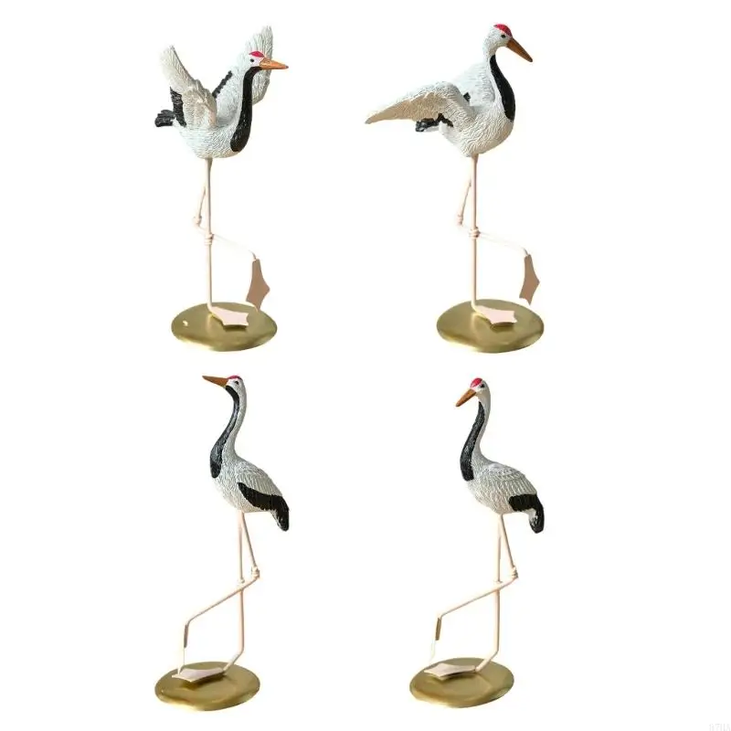 

Наружная статуя кранов из смолы и железа ветрозащитная для сада, двора, украшения балкона, легкая сборка и долговечность 87HA