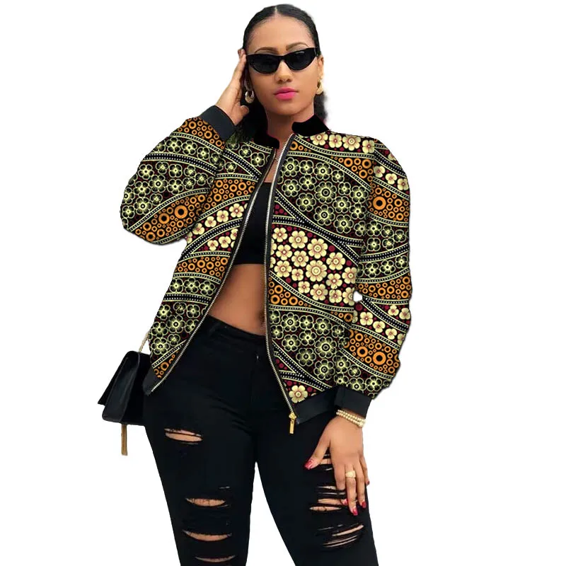 

Женская бейсбольная куртка контрастного цвета в африканском стиле от кутюр с абстрактным узором и принтом, женский бомбер Анкара