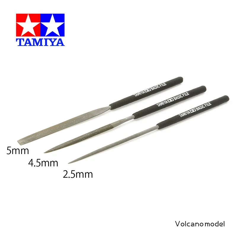 TAMIYA Tamiya model tool fine mesh file (flat, half-maru, and maru 3 pieces)  #74104