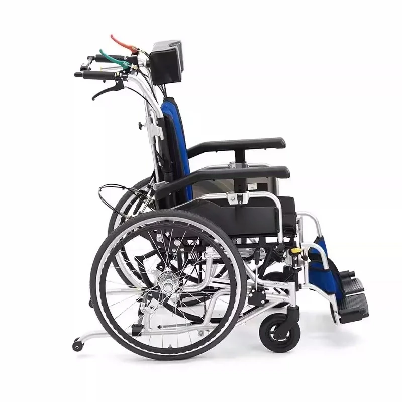The elderly wheelchair has high partial pressure, and the backrest can be fully reclined. Foldable elderly care wheelchair TR-1
