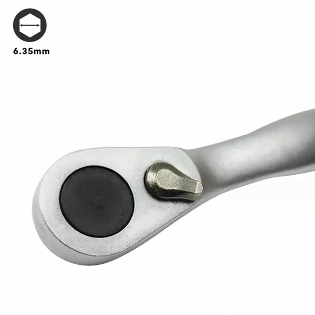 Mini 72-tooth Ratchet Wrench For Narrow Spaces With Screwdriver Bits 1/4 Small Flying Socket Wrench Forward And Reverse Batch