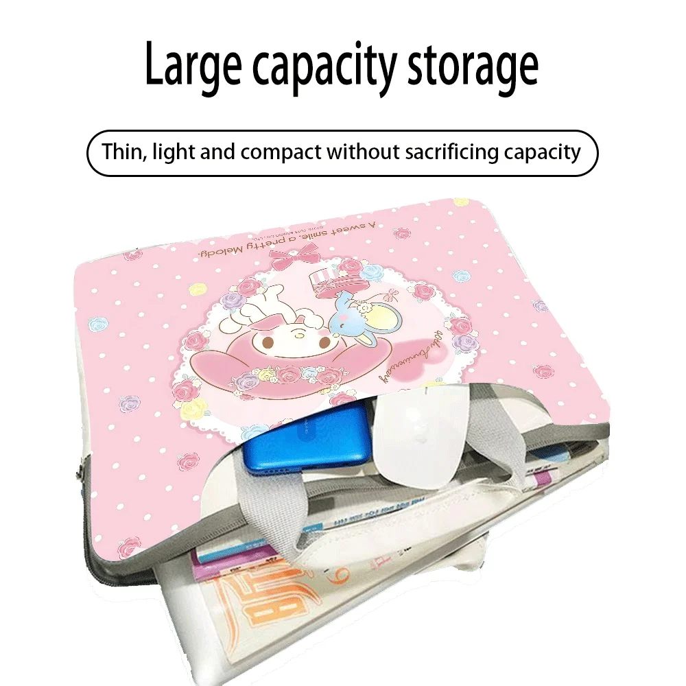 

Cartoon Hello Kitty Kurome Cinnamon Cute Laptop Bag 13.3 14 15 15.6 Inch Laptop Bag for Macbook Air Pro 16 Xiaomi Huawei Handbag