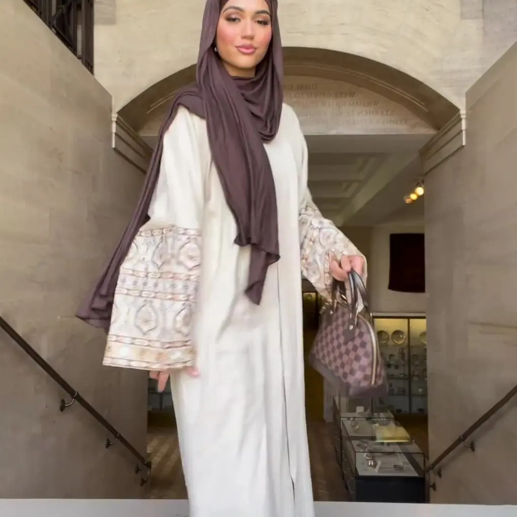 Robe imprimée bohème pour femmes, Style musulman du moyen-orient, manches bouffantes, ample, rétro, nouvelle collection automne