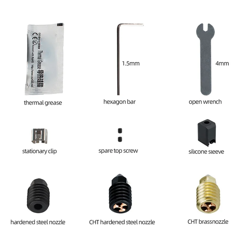 

AC57-для Bambu Lab X1 P1P, экструзионная головка в сборе, алюминиевый радиатор для аксессуаров для 3D-принтеров