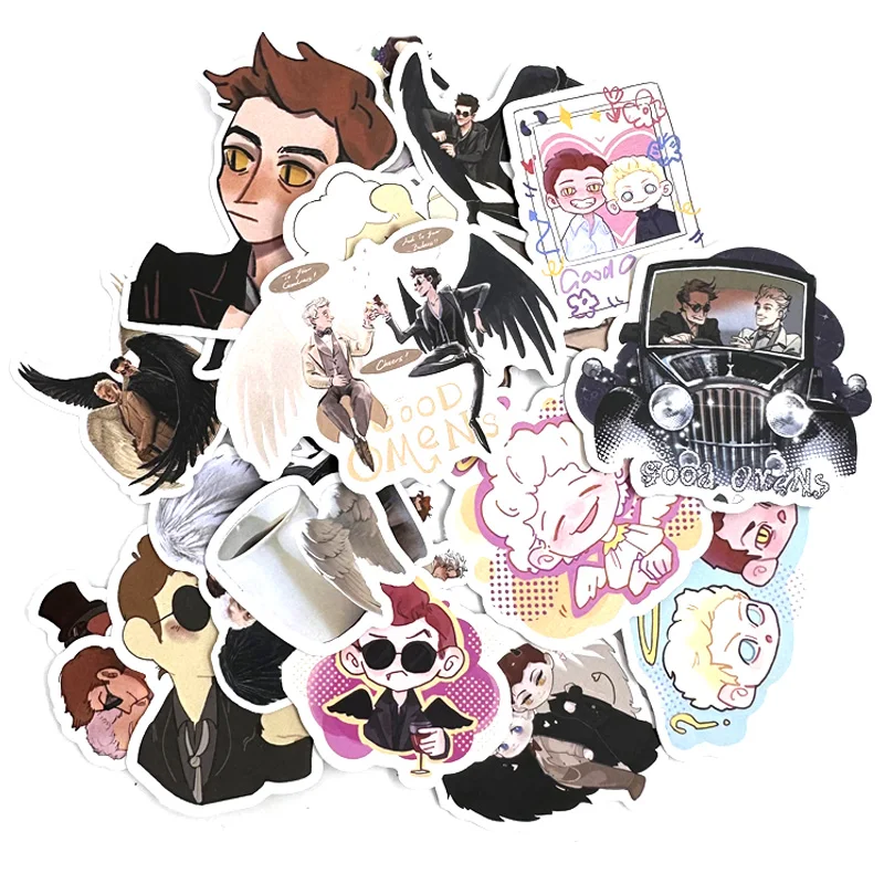 

Good Omens Angel DemonStickers Decal Scrapbooking Diy Pasters Home Decoration Phone Laptop Waterproof Cartoon Accessories Gifts