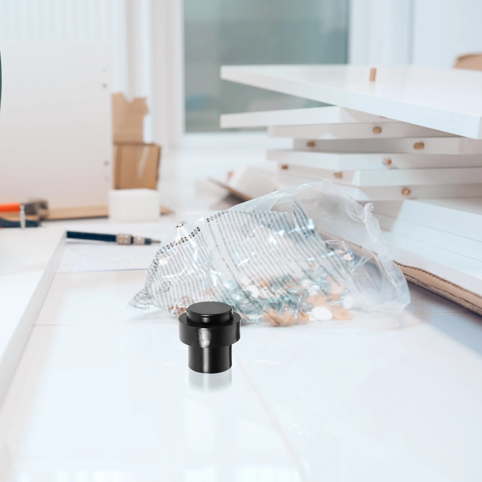 

Cylindrical Door Stop Limiter Stainless Steel 304 Silent Bumper Protector Wall Mount Stopper Floor Door Bumpers Rubber Sliding