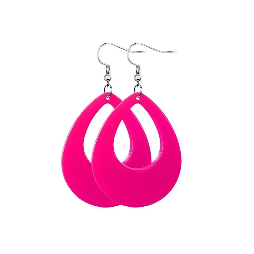 80s الكرة حزب الأقراط الاكريليك البرق الفلورسنت شخصية الأقراط الرجعية النيون الأقراط الفلورسنت