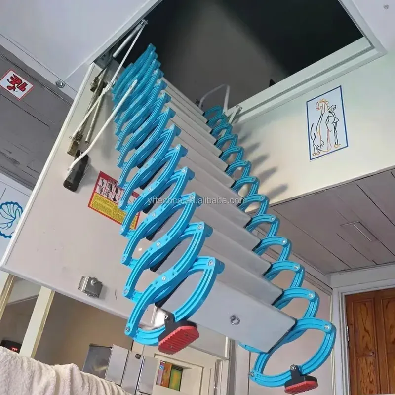 Mobile/Manual Attic Ladder Electric Model Telescopic Electric Household Hidden Stairs
