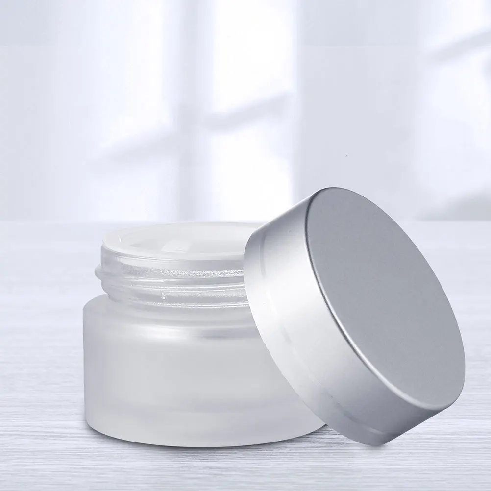

10Pcs Mini Frosted Glass Jars Airtight Seal Moisturepreserving Cosmetics Containers Smooth Surface Delicate Crafted