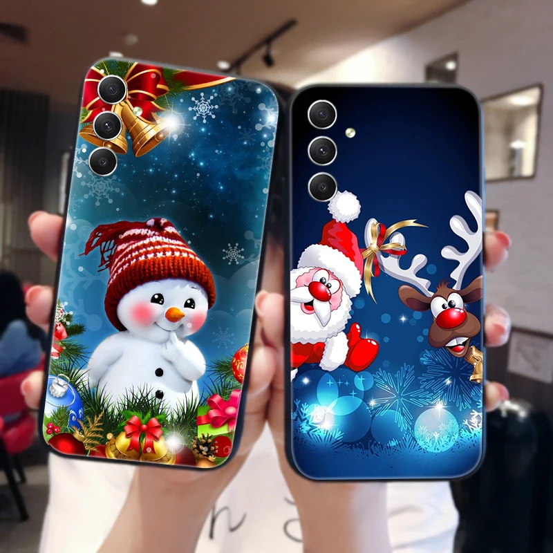 Christmas Phone Cases for Samsung Galaxy A15 4G 5G Case Silicon TPU Soft Bumper On for Galaxy A25 A35 A55 5G Cover A 15 25 35 55