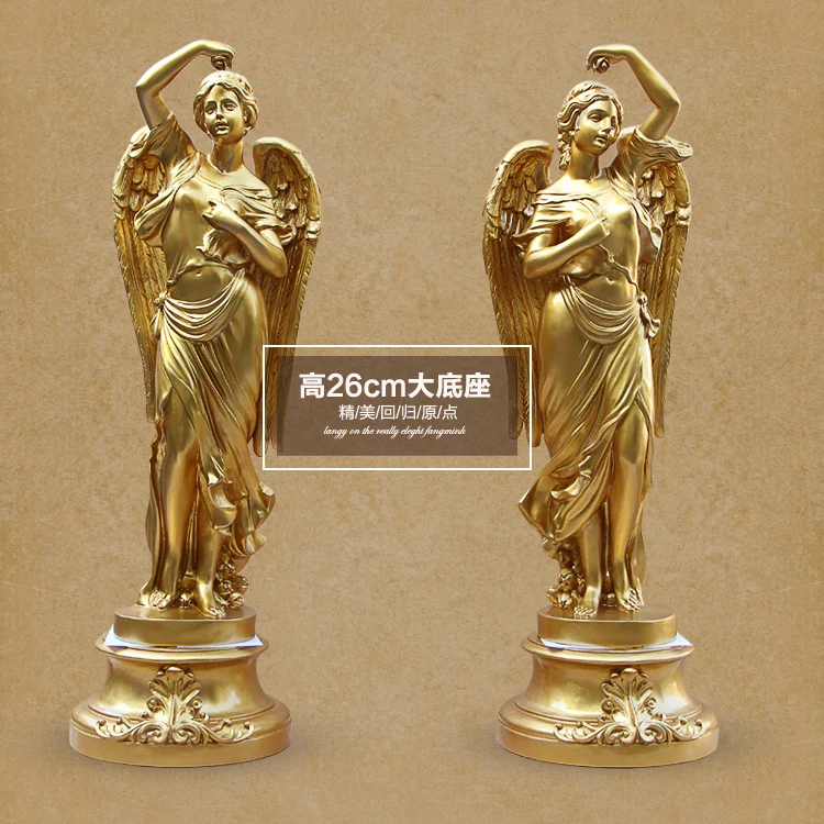 European-style large wedding road lead angel sculpture garden Muse lamp people home hotel decoration lady figure statue