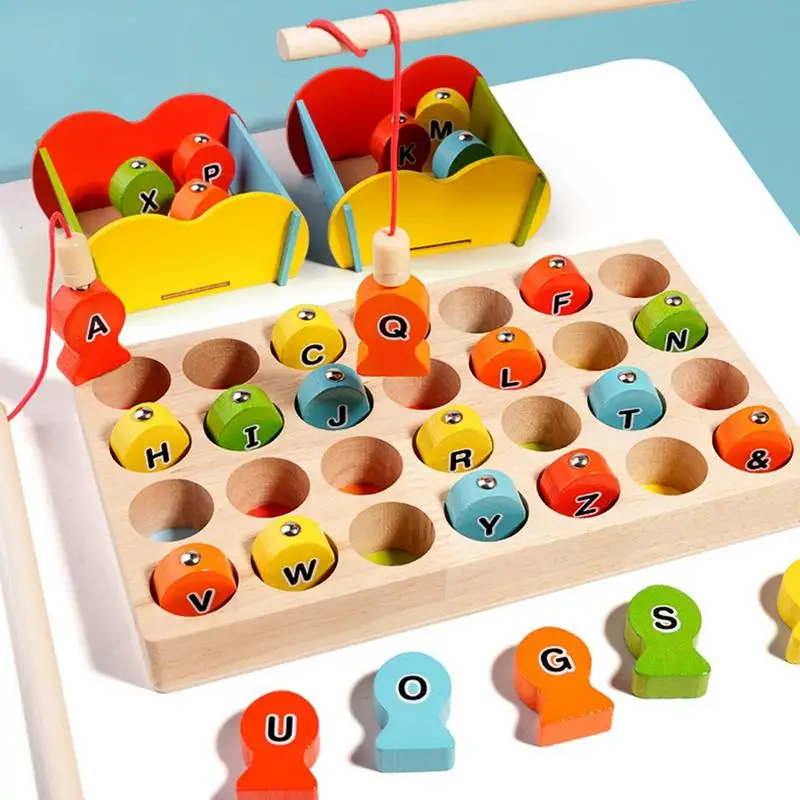 

Kids Fishing Toy Funny Interactive Alphabet Fish Catching Toy Preschool Letters Cognition Children Learning Games For Kids Aged