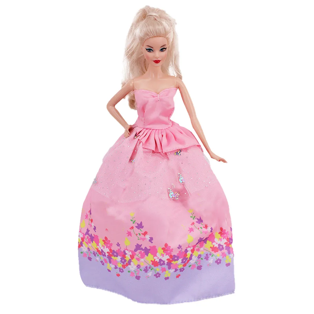 Voor poppenaccessoires van 27-30 cm, modieuze en zoete temperamentjurk, formele kleding, handschoenen, hoofdbandset, kindercadeau