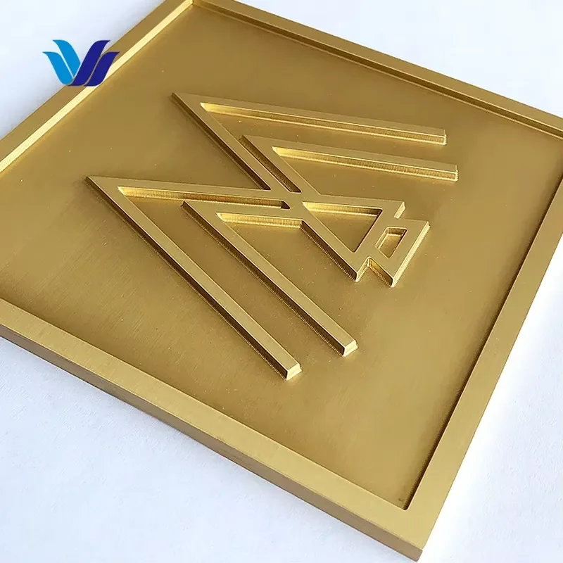 Hongsen Custom Metal Brass Signage Engraved Letterpress Printed Advertising Hotel House Number Bronze Plaque Street Name