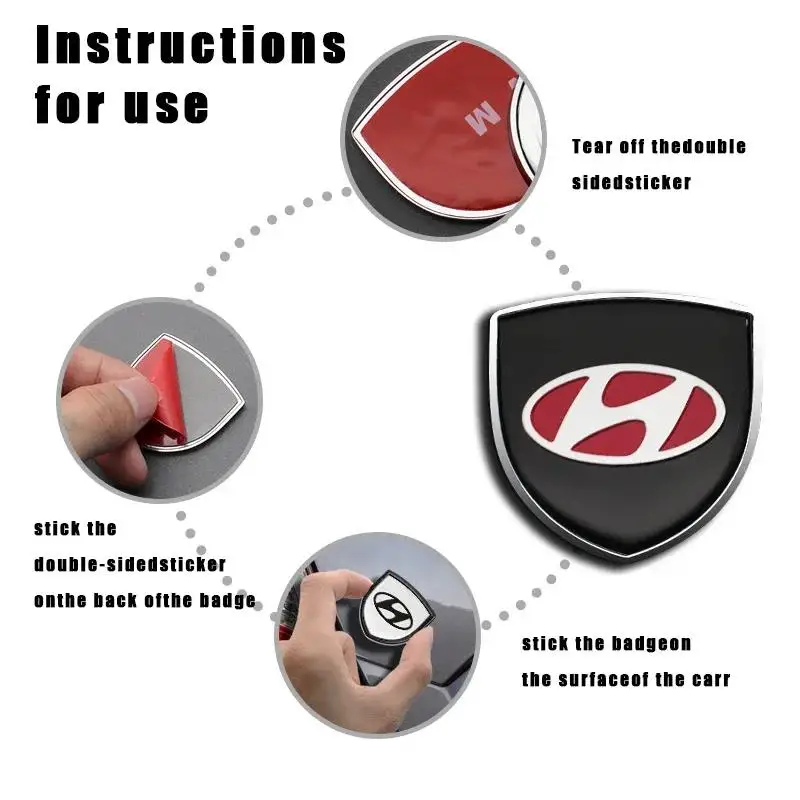 ثلاثية الأبعاد شارة معدنية نافذة السيارة الجانبية الجذع ملصق مائي ملحق متوافق مع هيونداي توكسون أكسنت إلنترا سانتا في سوناتا I20 I