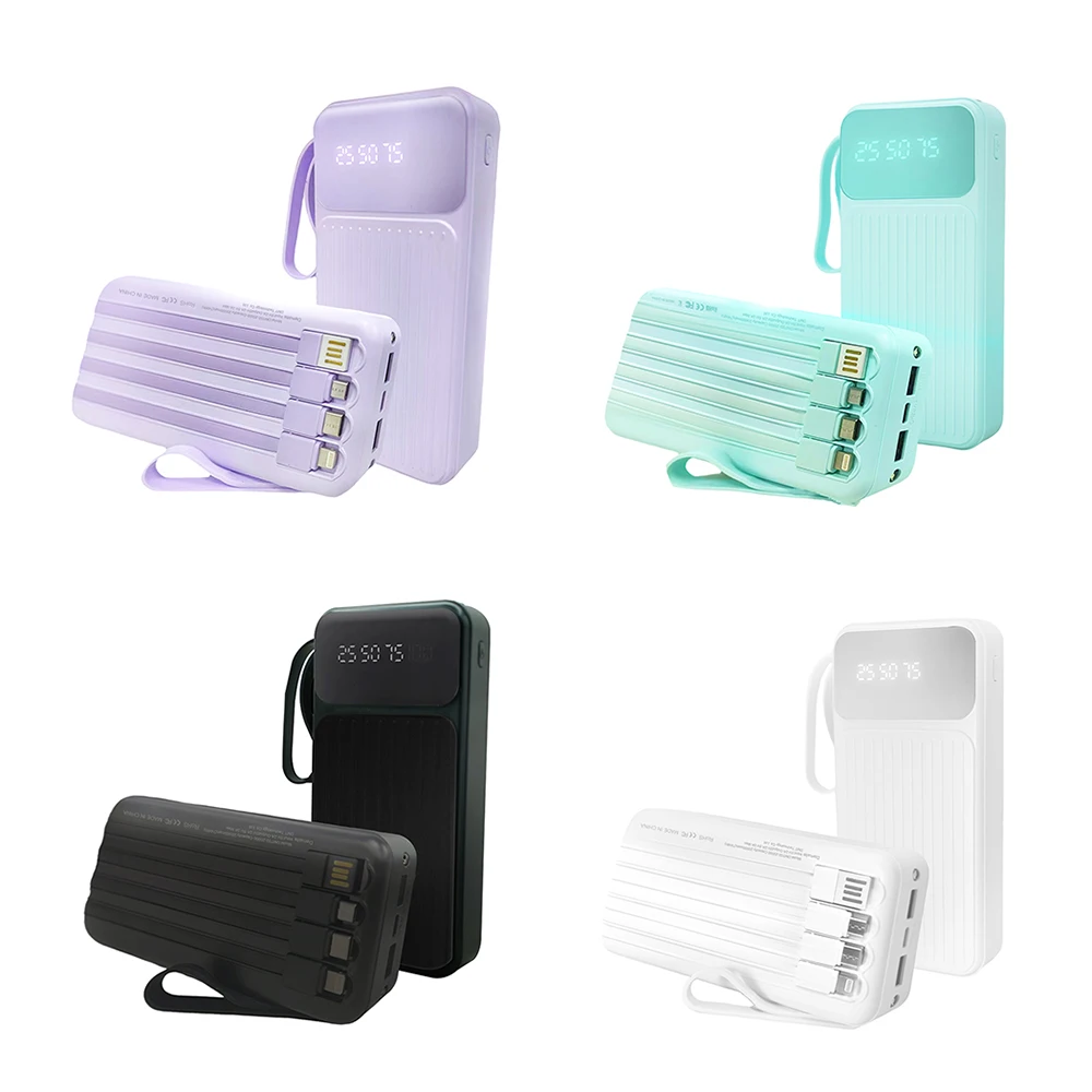 

30000mAh Power Bank with Fast Charging LED Display External Battery Charger Powerbank for IPhone 15 Xiaomi Huawei Poverbank