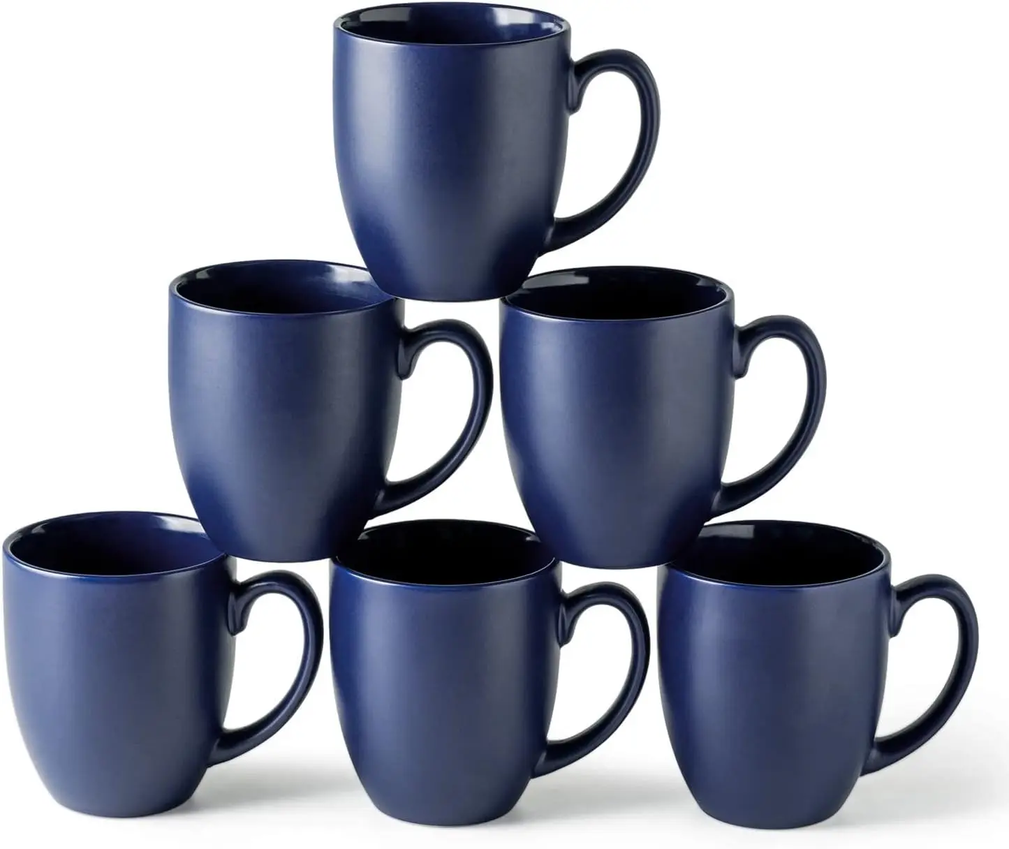 

16oz Coffee Mugs Set of 6, Large Ceramic Coffee Mugs for Men, Women, Dad, Mom, Modern Coffee Mugith Handle For Tea,Latte