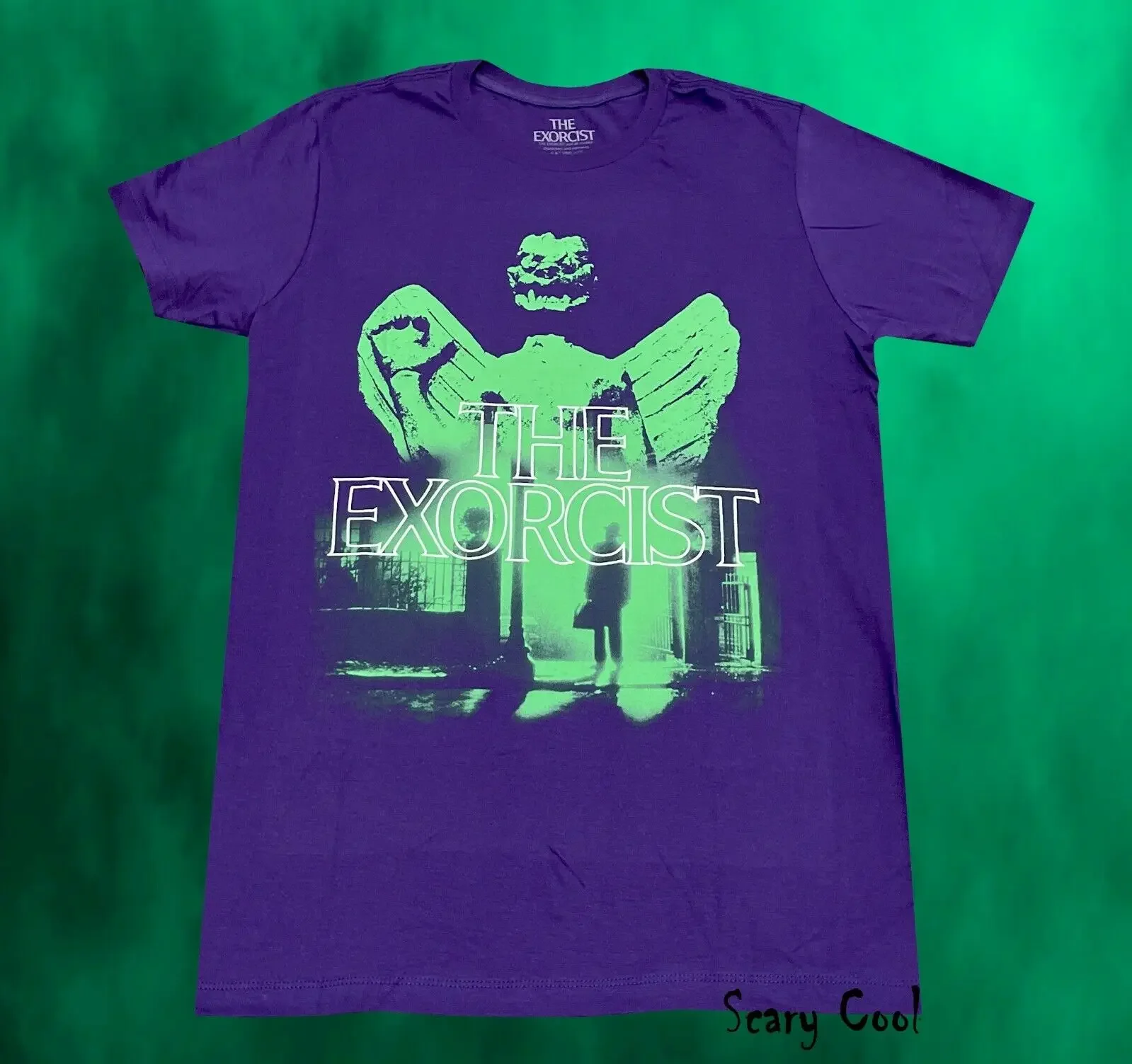 

New The Exorcist Demon Devil Poster 1973 Horror Movie Mens Vintage T-Shirt