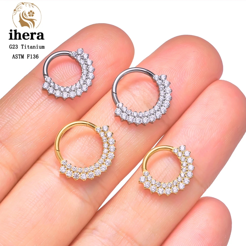 ASTM F136 Titan Birnenförmiger Zirkonia Nasenring 16G Klappbarer Clicker Segment Daith Ohrring Hoop Septum Knorpel Conch Helix Piercing Schmuck – Detail 37