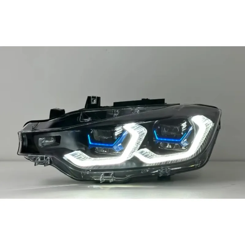 Auto Dual Color Drls Headlights For BMW F30 F31 F35 3 Series Yellow&White Switching LED Head Lights Plug And Play 320i 328i