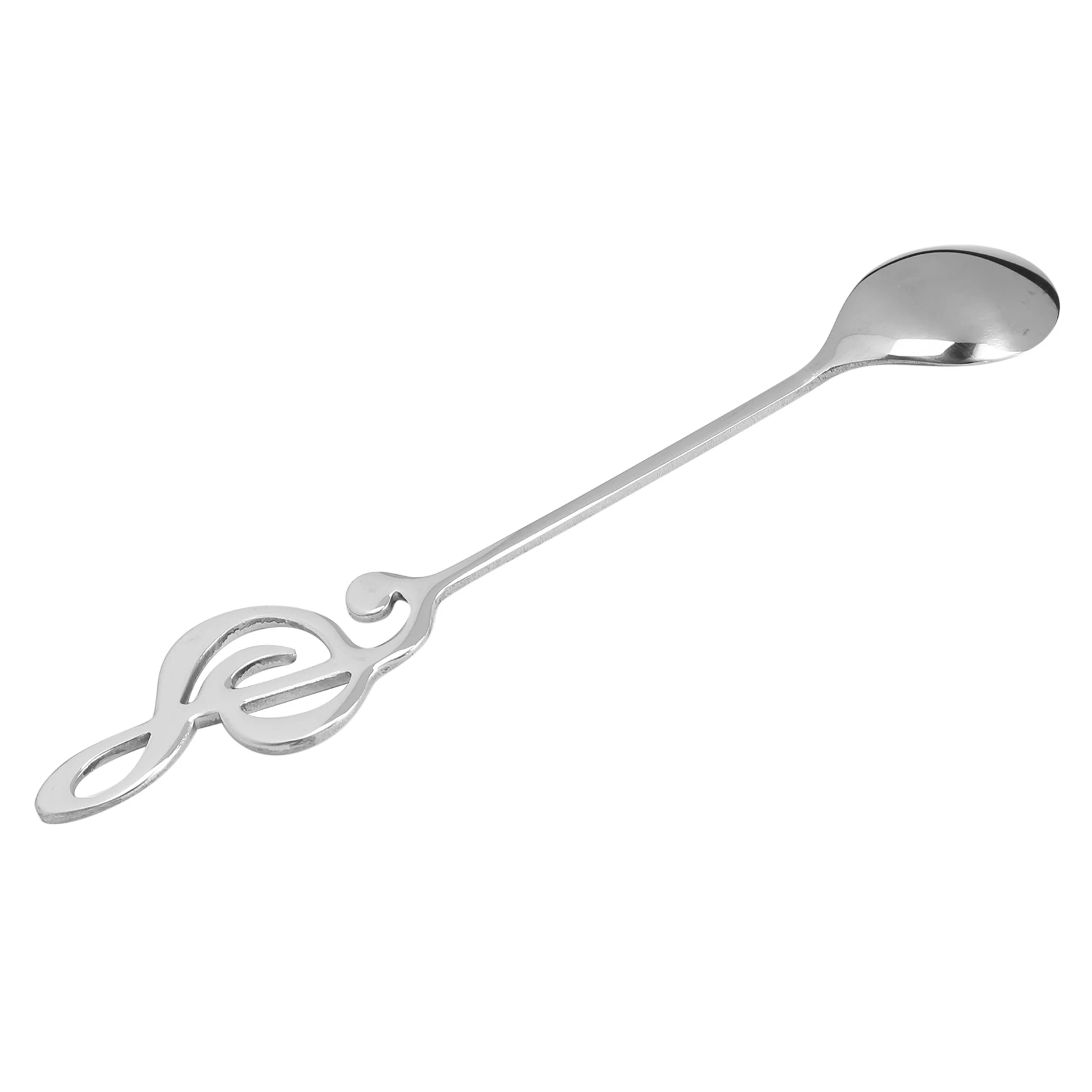AA05 6 Pack Cute Teaspoons Stainless Steel Musical Notation Shaped Coffee Spoons Dessert Cake Ice Cream Sugar Spoon view 3