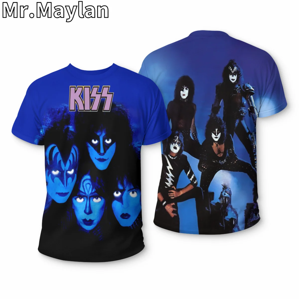 Rock Kiss Band Tshir 3D Print t shirt for Men/women New Design Blue Streetwear Tshirt Oversized Tops 5XL 6XL Men Clothing