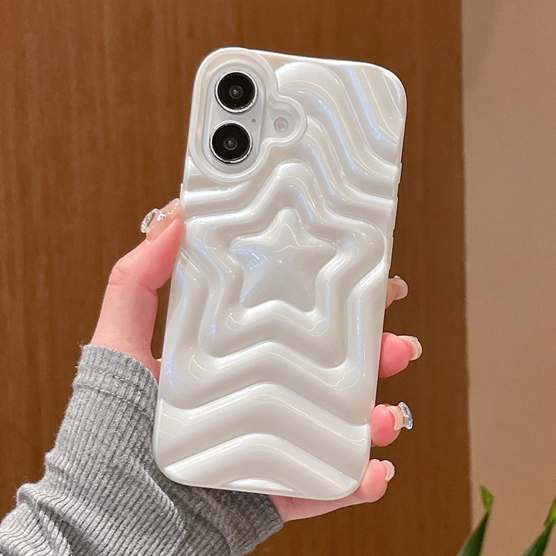 Glitzernde, verchromte, silberfarbene, abgestufte, fünfzackige Stern-TPU-Handyhülle für iPhone 18 Pro Max 17 16 15 13 14, plattierte Silikon-Rückseite – Detail 11