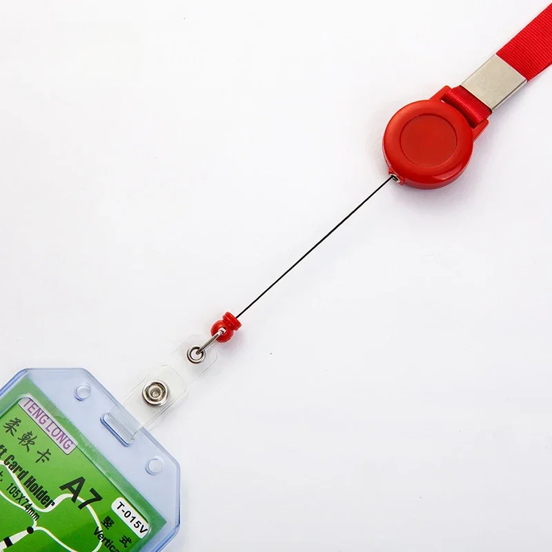 1.5cm Wide Easy To Pull Buckle Hanging RopeChest Card Hanging Strap Card Sleeve Work Permit Lanyard Id Card Holder