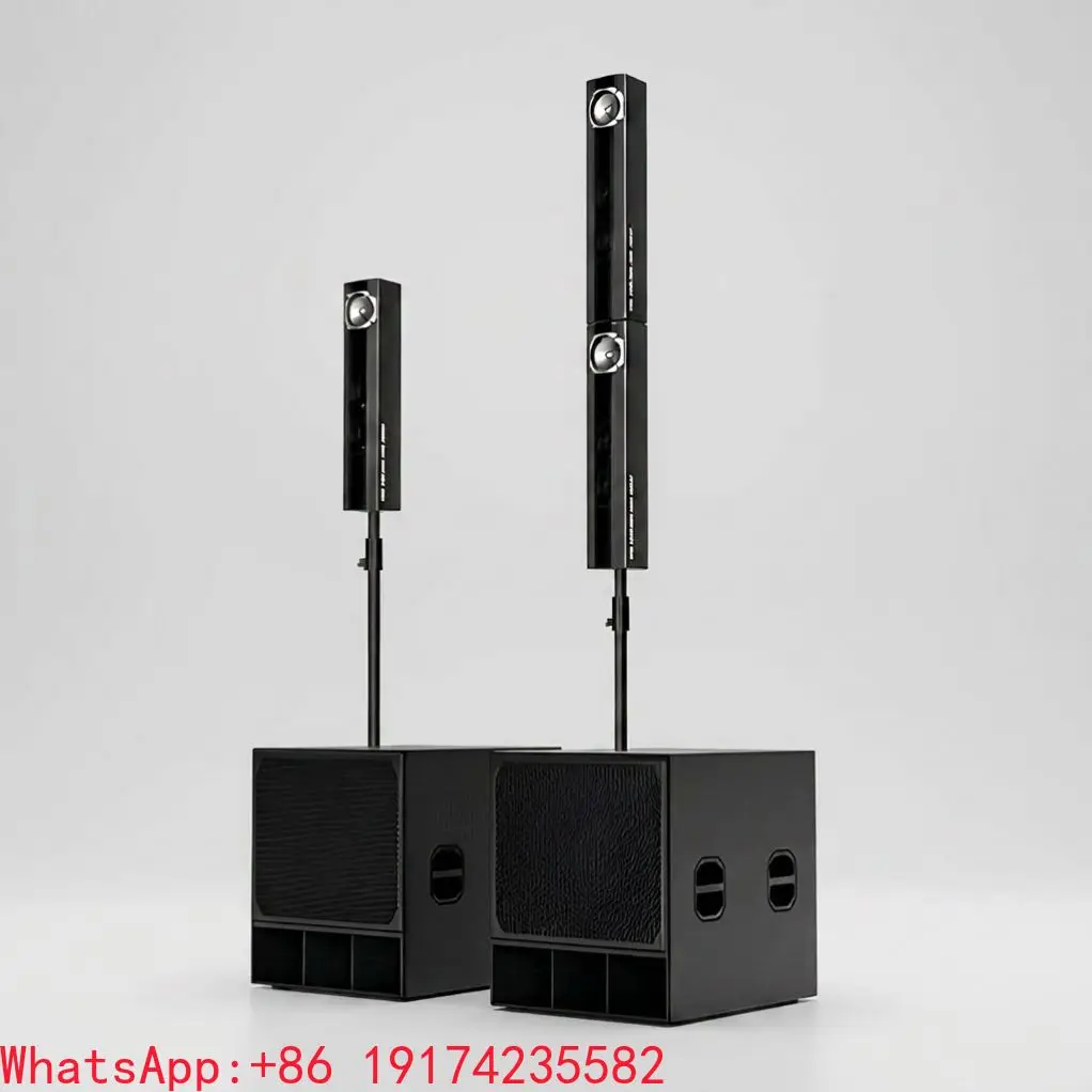 5-inch Linear Sound Column 12-inch 15-inch 800W Wooden Floor-Standing Powered Subwoofer Array Line Array Performance Speaker
