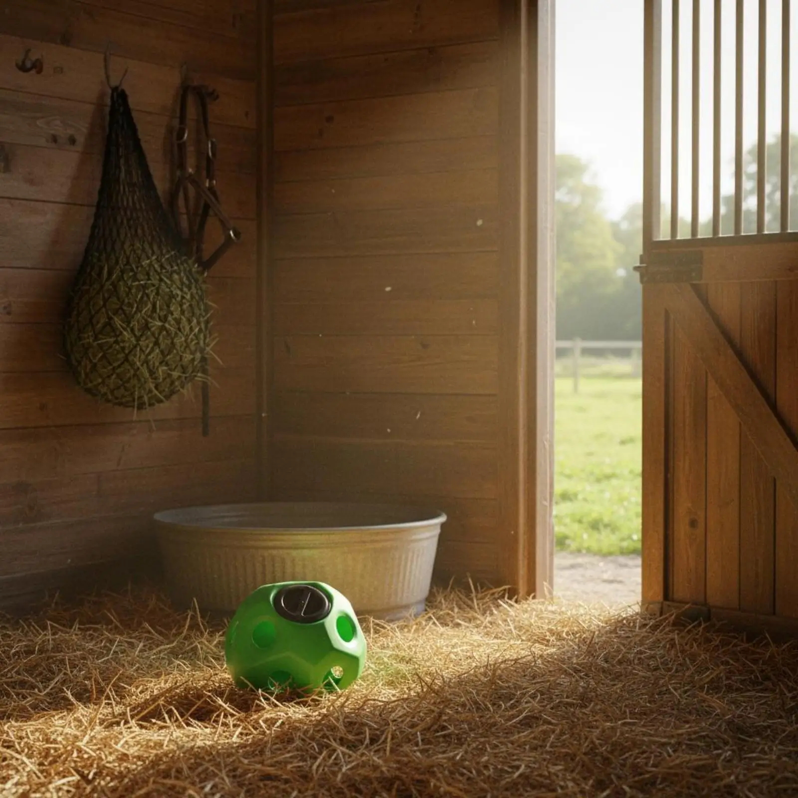 stable-play-ball-horse-feeder-toy-with-round-openings-for-hay-filling-slow-feed-horse-ball-for-barn-use