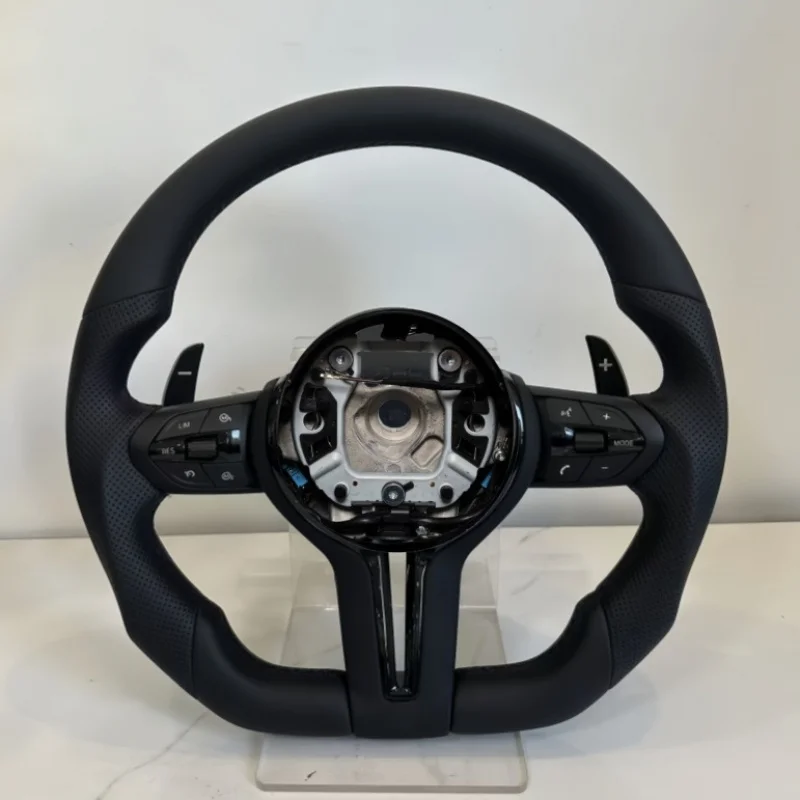 

For BMW Black Leather M Sport Steering Wheel - Fit F10 F20 F22 F30 F31 F32 M2 F87 M3 F80 M4 F82 F85 F90 X5 F15 E70 E90 | Car Acc