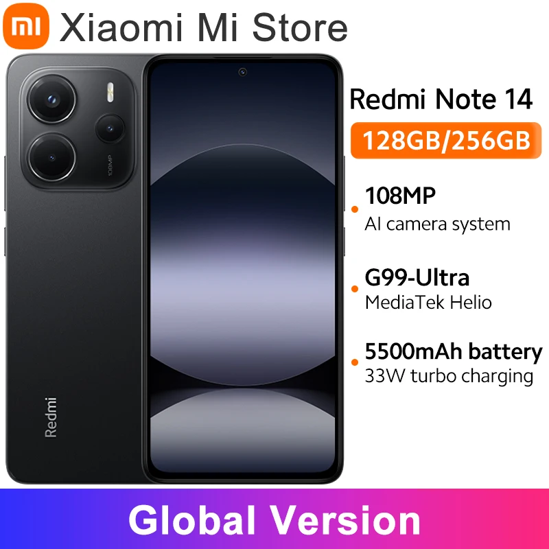 yZ[zXiaomi-Redmi Note 14O[oo[W,mediatek helio G99-Ultra,108mp ai,5500mah,6.67 "AMOLED, 120hzfBXvC,[hv~A