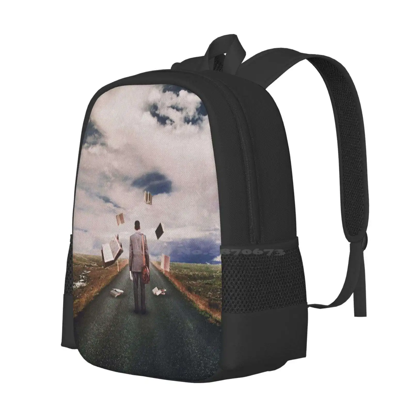 The Illusion Of Reality Hot Sale Schoolbag Backpack Fashion Bags Surrealism Digitalart