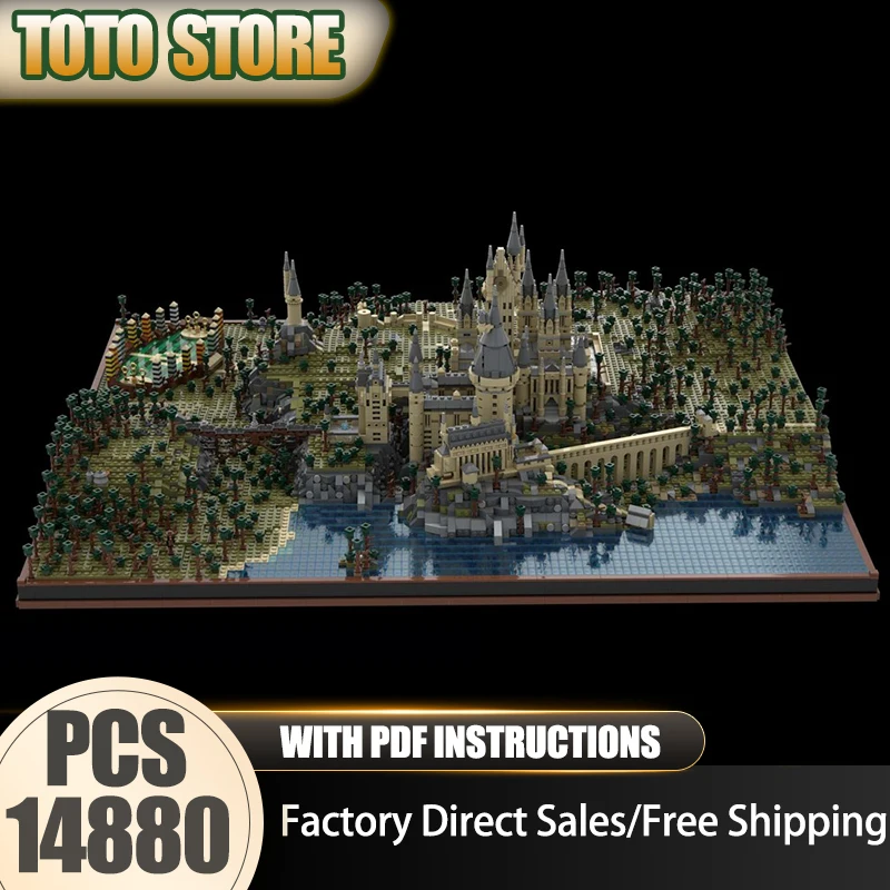 

Модель знаменитой сцены Moc, строительные кирпичи, модель известного фильма, замка, технология, модульный блок, игрушки, сделай сам, сборка, Рождественский набор, подарки