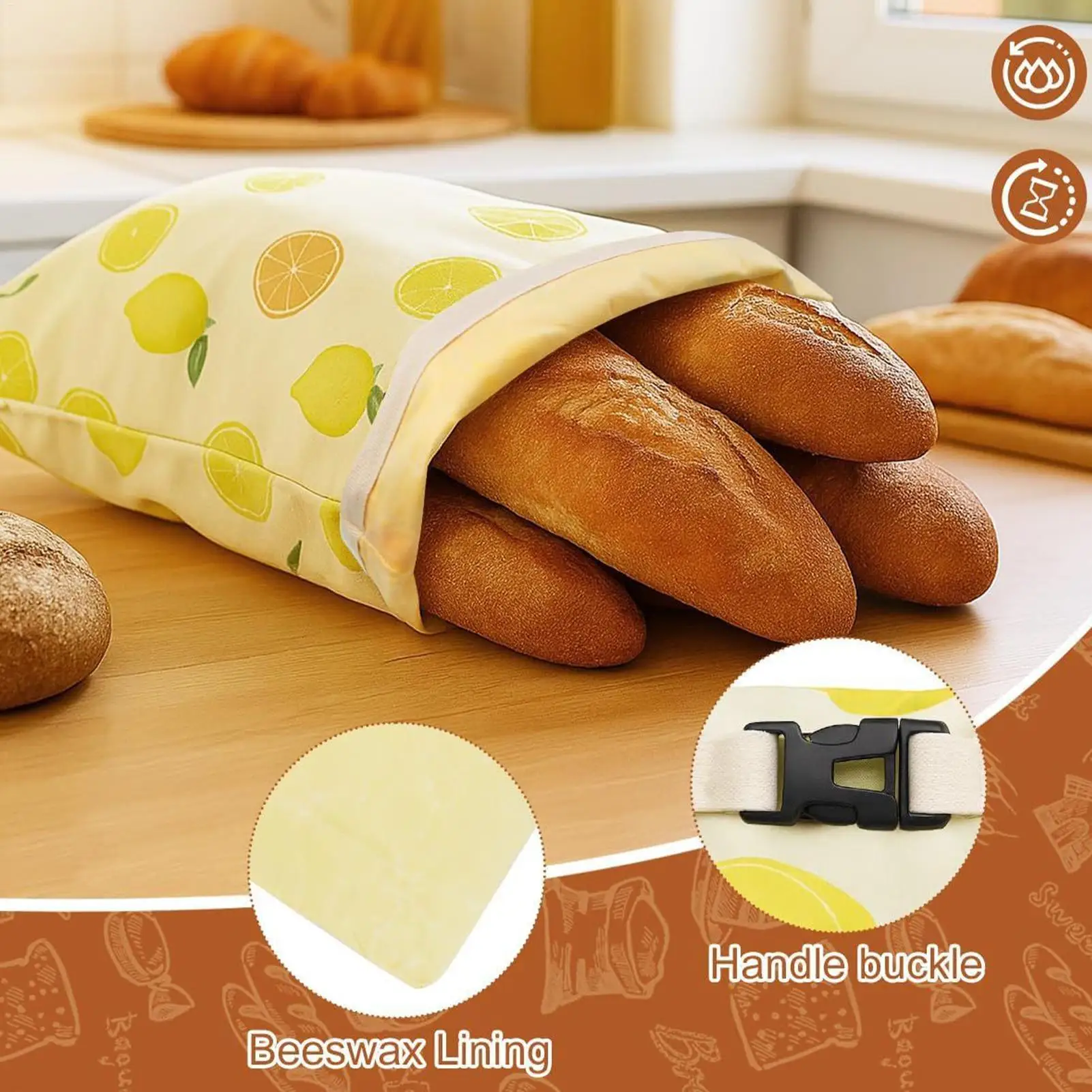 

Reusable Bread Bag Bread Container Bag For Homemade Food Storage Pouches Keeper Covers Supplies For Travel Fridge Freezer