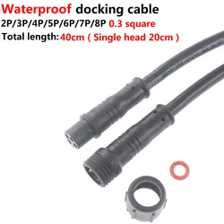 5 par wodoodpornych 2 3 4 5 6 7 8Pin kabel wtyczka przewodu dla listwy LED męskie i żeńskie gniazdo 22mm złącze nakrętki 20CM OD 6mm