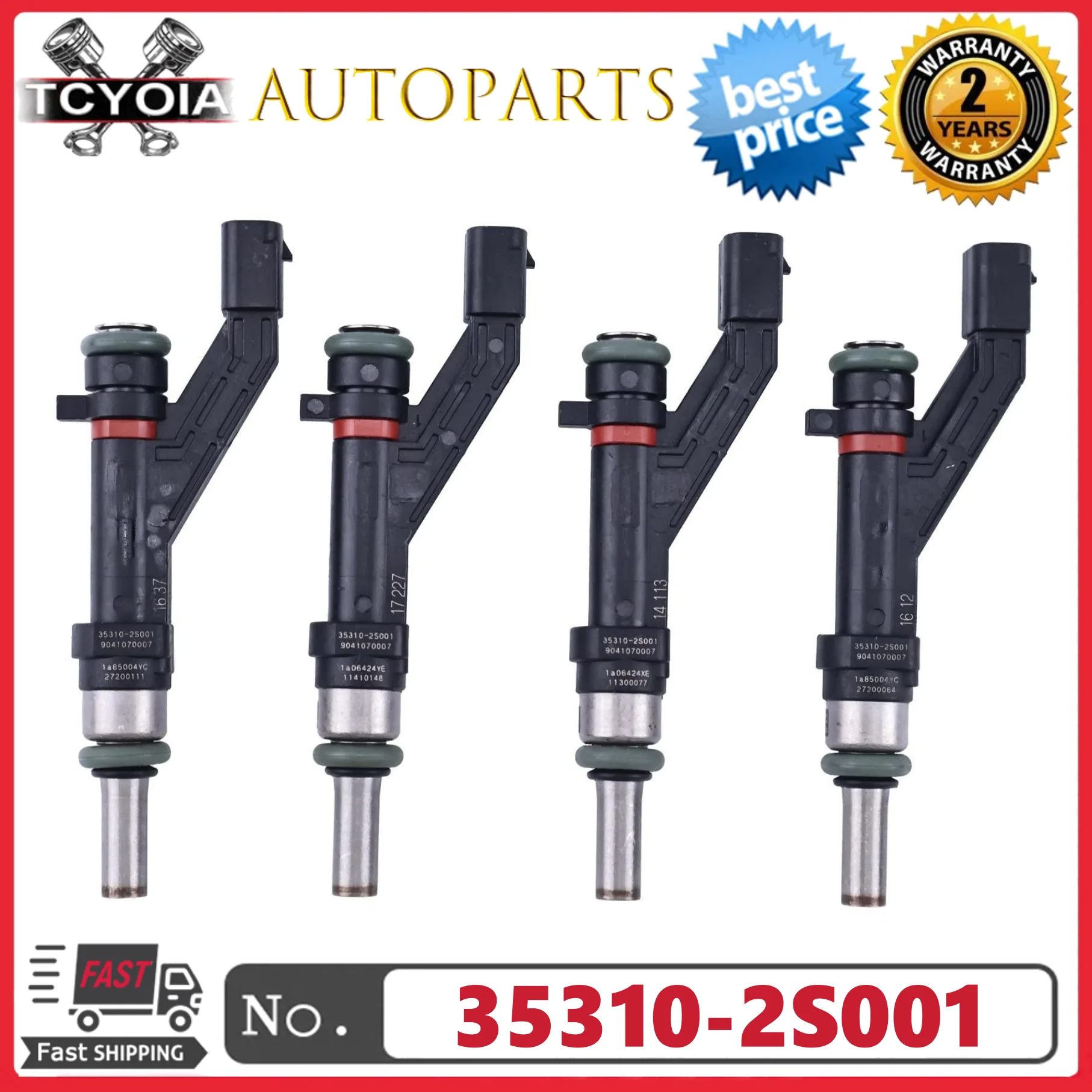 

4pcs Fuel Injectors 35310-2S001 For Genesis G80 GV70 GV80 Hyundai Santa Cruz Santa Fe Sonata Tucson Kia Sorento K5 Stinger 20-23