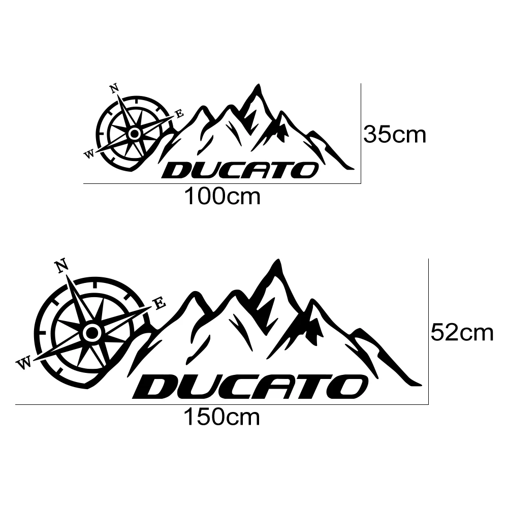 Car Sticker Van Camper Graphics Mountain Compass Decor Decal Auto Accessories Decoration For Fiat Ducato 244 250 230 X250 Maxi