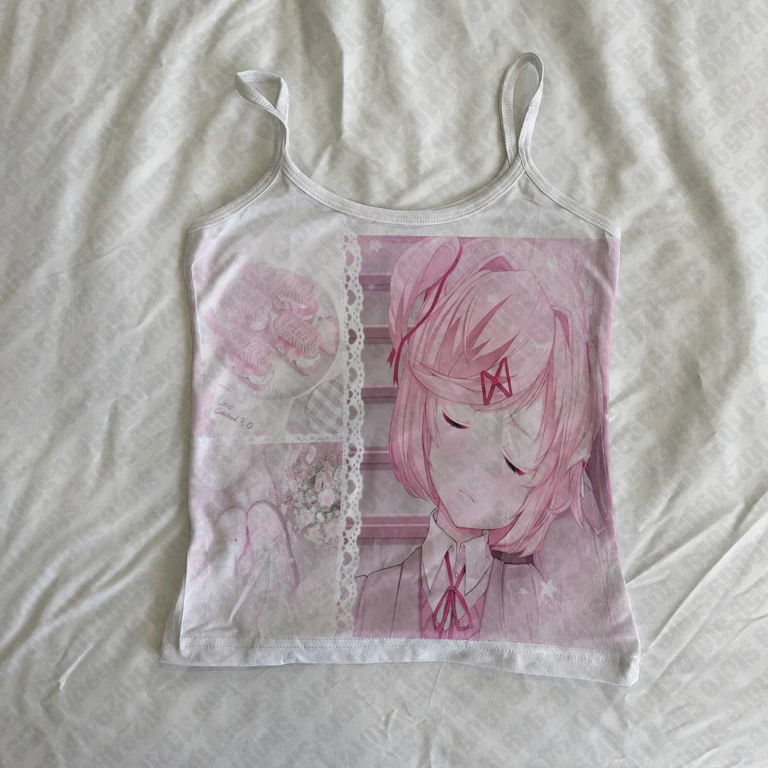 Punk Donna Grunge Gotico Tee Y2k Stile Vestiti Punk Sottile Ragazza Bambino Gotico Streetwear Nero Casual Canotta Crop Top Emo Ragazze