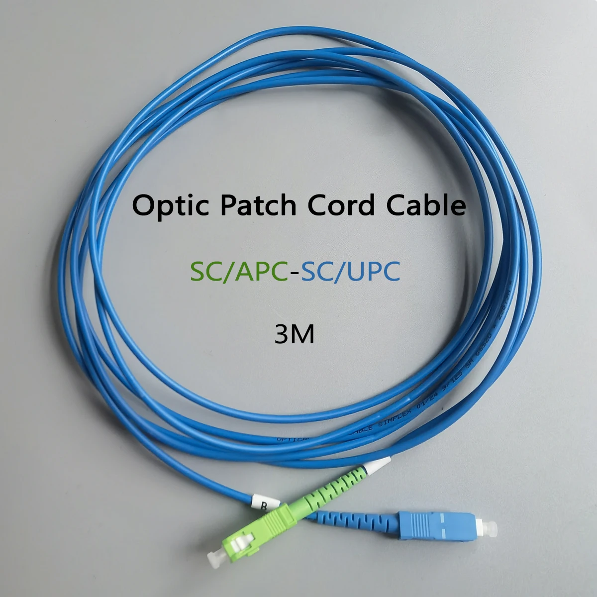 

Optical Fiber Patch Cord SC/APC-SC/UPC FTTH Single Mode 3M Indoor Extension Cable Simplex Convert Patch Cord Fibra Optica