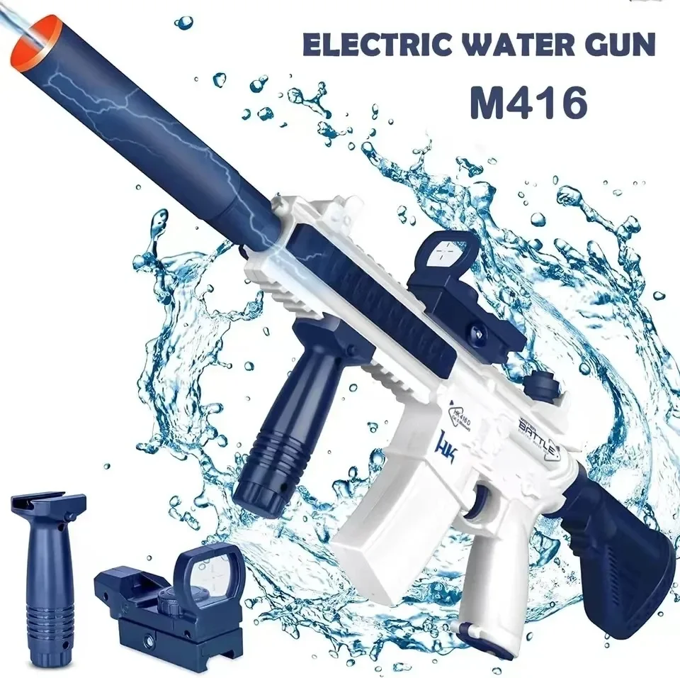 2025 Electric Water Gun for Kids Adults-Automatic Squirt Gun With up to 32 Ft Long Range,Summer Beach Pool Party Super Soaker To