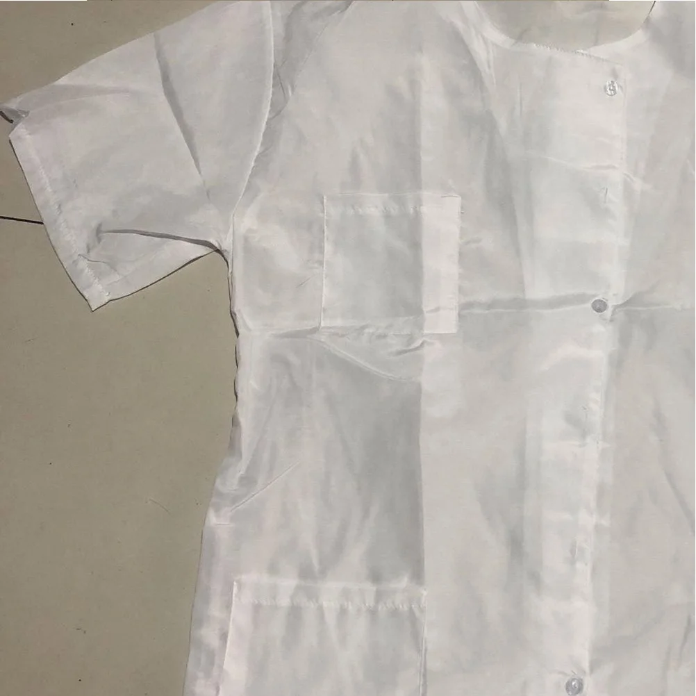 

White Short Sleeve Doctor Working Suit Premium Nurse Shirts Durable Medical Uniform For Doctors Nurses Cosplay Clothing